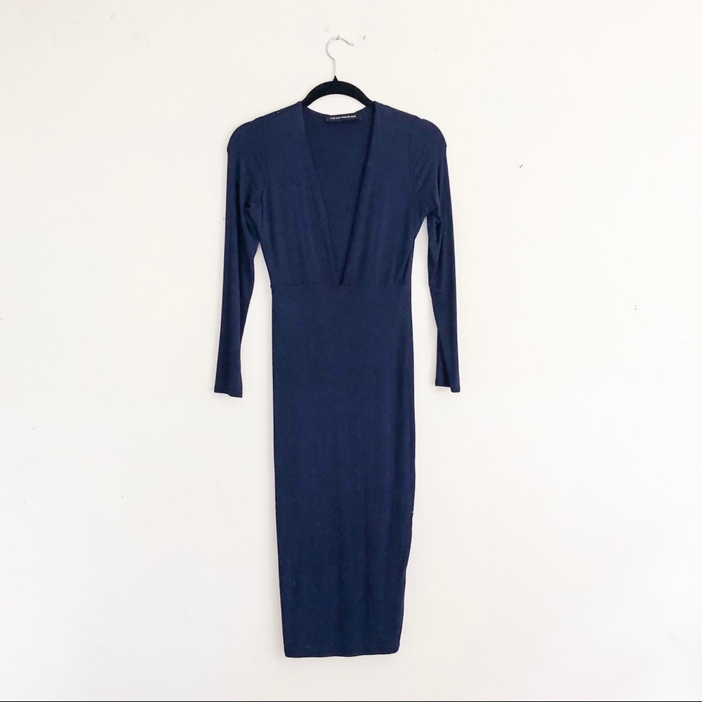 Naked wardrobe deep V bodycon
